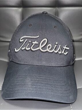 Titleist Black Embroidered Script Golf Hat